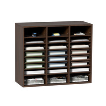 VEVOR Wood Literature Organizer Adjustable File Sorter 24 Compartments B... - £128.78 GBP