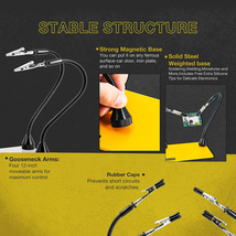 Soldering Tool PCB Holder Four Magnetic Based With Iron Holder Flexible Metal - £34.80 GBP