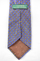 Vintage LAUREN By Ralph Lauren Neck Tie Purple Geometric 100% Silk USA Handmade - £19.89 GBP
