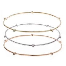 Diamant Ewigkeit Stapelbar Armband Set 14k Multi Ton Gold 0.45Ct - $54,361.54 MXN