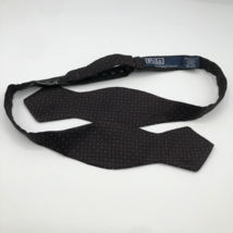 Vintage Polo Ralph Lauren Silk Diamond Point Black Polka Dot Bow Tie USA... - $39.59