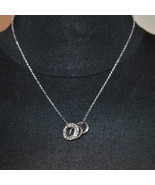 Very Nice Faux Silver Ring Necklace - £7.57 GBP