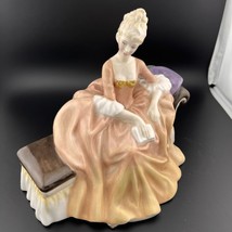 Royal Doulton Bone China Reverie Hn 2306 Figurine Lady On A Sofa With Book 7.5&quot; - £73.30 GBP