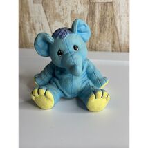 Precious Moments Elephant Coin Bank Blue Yellow 1998 Enesco Figurine - $14.00