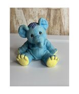 Precious Moments Elephant Coin Bank Blue Yellow 1998 Enesco Figurine - $14.00