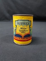 Old SUPREX Motor Graphite Paper Label Advertising Can Car Truck Oil Gas ... - €12,40 EUR