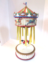 Avon 1999 Christmas Carousel with Musical Chimes Not Working 16.5&quot;H Boxed - $11.83