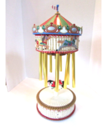 Avon 1999 Christmas Carousel with Musical Chimes Not Working 16.5&quot;H Boxed - $16.27 CAD