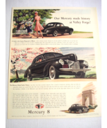1940 Color Ad Mercury 8 Made History At Valley Forge - $9.99