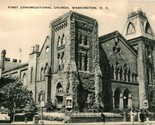 Washington Dc - Primo Congregazionale Chiesa DB Cartolina T11 - $5.62