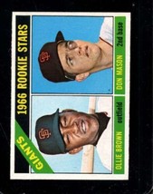 1966 TOPPS #524 OLLIE BROWN/DON MASON NMMT (RC) GIANTS ROOKIES - $80.85