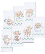 Jack Dempsey Needle Art Highland Cows Decorative Hand Towel Set - $971.13 MXN