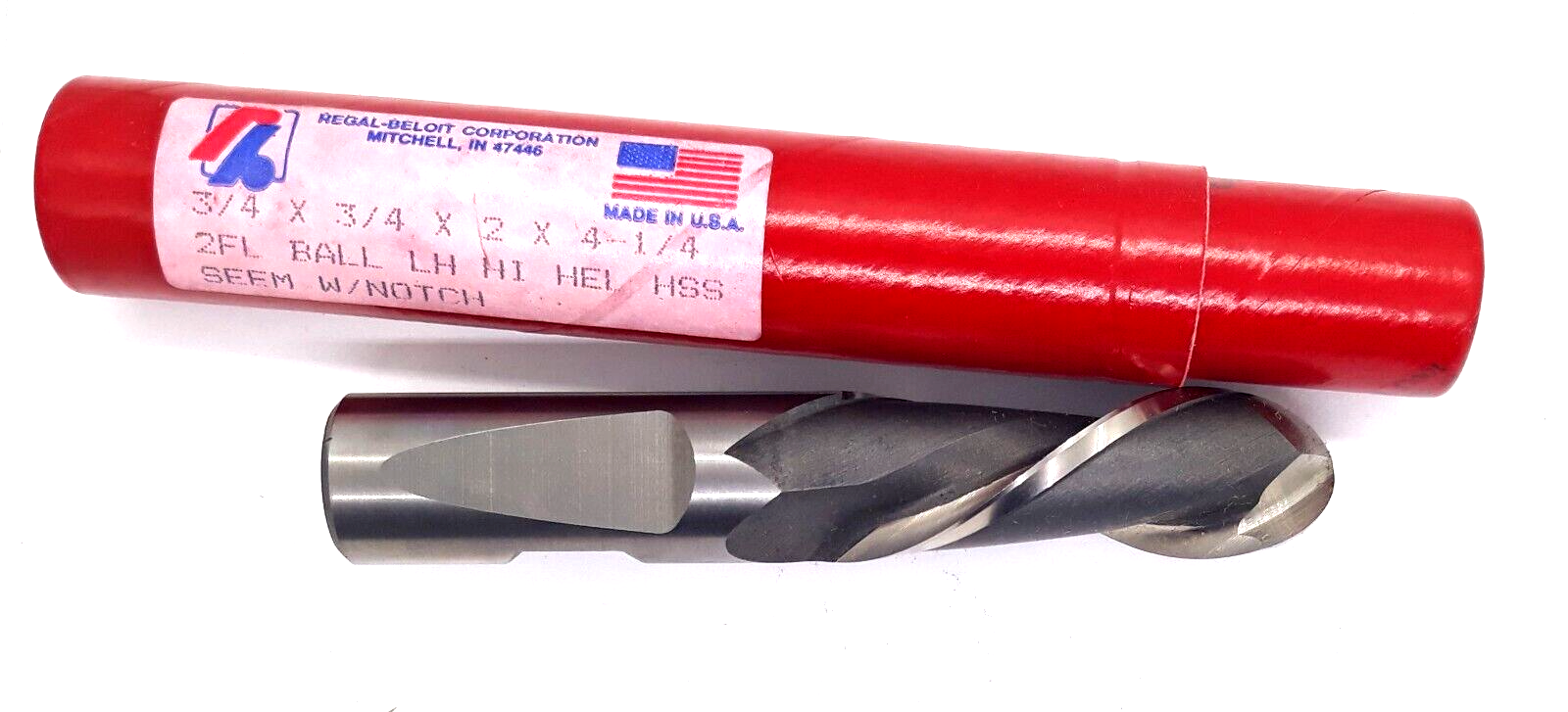 Regal Beloit 2 Flute HSS M7 L.H. Hi Helix 3/4&quot; End Mill 3/4&quot; Shank Loc 2&quot; - $16.99