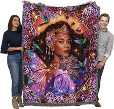 Brigid Ashwood&#39;S Summer Queen Angel Blanket Is A Woven Cotton Fantasy Tapestry - £73.84 GBP