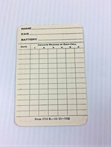 Antique “ Exide Batteries “~ Wallet Card for Service Station . Printed i... - $19.60