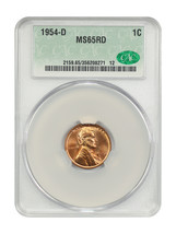 1954-D 1C CACG MS65RD - $61.11