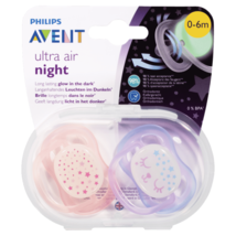 AVENT Ultra Air Night 0-6m Soother 2 Pack - £62.98 GBP