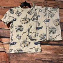 Boys Dinosaur T-Shirt Shorts Set 10 AOP Short Sleeve Garanimals Jurassic... - $9.49