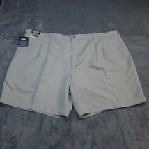 Roundtree &amp; Yorke Shorts Mens 56 Beige Lightweight Pleated Casual Easy Care - $25.72