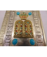 Antique Rare Complete Jewish jewel metallic covered set - $896.96
