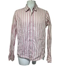 ted baker jean mens size 3 pink circles button up shirt - $24.74