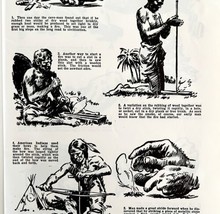 Earliest Ways Of Making Fire 1940s Civilization History Print Art DWT7 - $39.99
