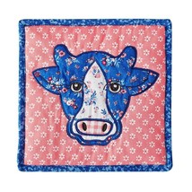 The Pioneer Woman Patchwork Quilted Blue Cow Hot Pad Trivet Country Kitchen - £13.46 GBP
