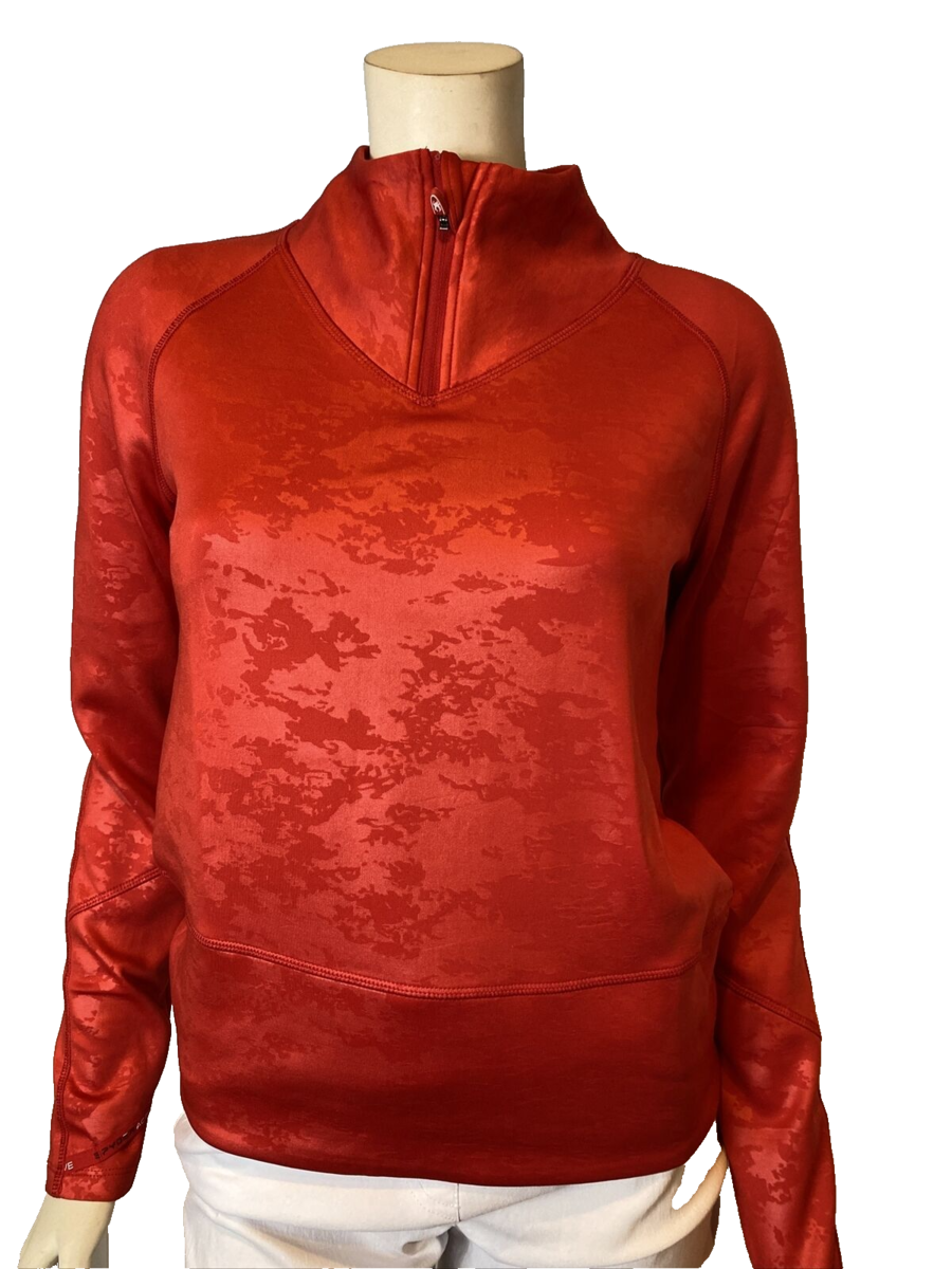 Spyder Active Red Long Sleeve Camo Pullover Athletic Jacket, Women&#39;s Size S - $14.24
