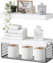 Qeeig Bathroom Shelves Over Toilet - Wall Mounted Floating Shelves, 019-Wb2 - $44.95