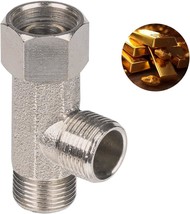 Hibbent Bidet T Adapter, Metal T Valve For Bidet(3/8” X 3/8” X 3/8”), 3 ... - $33.96