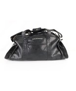 Vtg 90s Daimler Chrysler Distressed Spell Out Handled Leather Duffel Bag... - $129.66 CAD