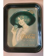 Vintage Coca Cola Metal Tin Serving Tray 1912 Hamilton King Girl Reprodu... - $462.00 MXN