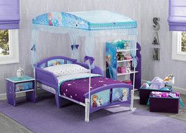 Canopy Toddler Bed Frozen Disney Princess Elsa Anna Blue Purple Girls Bedroom - £85.13 GBP