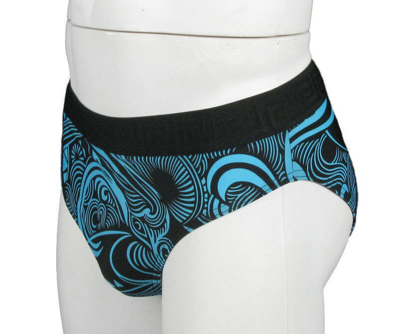 NEW Gianni Versace Couture Mens Bikini Brief Bathing Suit!  XS  Euro 46  Pattern - £102.71 GBP