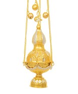 Temple Design Gold-Silver Plated Orthodox Incense Burner - £168.15 GBP