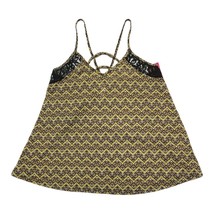 Xhilaration Juniors Yellow Brown Black Partial Lace Cami Top Size XS New - £5.33 GBP
