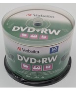 NEW Verbatim DVD+RW 4.7GB 4X DataLifePlus 50pk Spindle, FACTORY SEALED - £40.06 GBP
