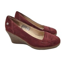 UGG Australia Women&#39;s Reese Burgundy Wedge Shoes Size 8 S/N 5448 - £31.84 GBP