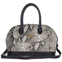 Giordano Italian Made Black Python Embossed Genuine Leather Tote Handbag - £470.77 GBP