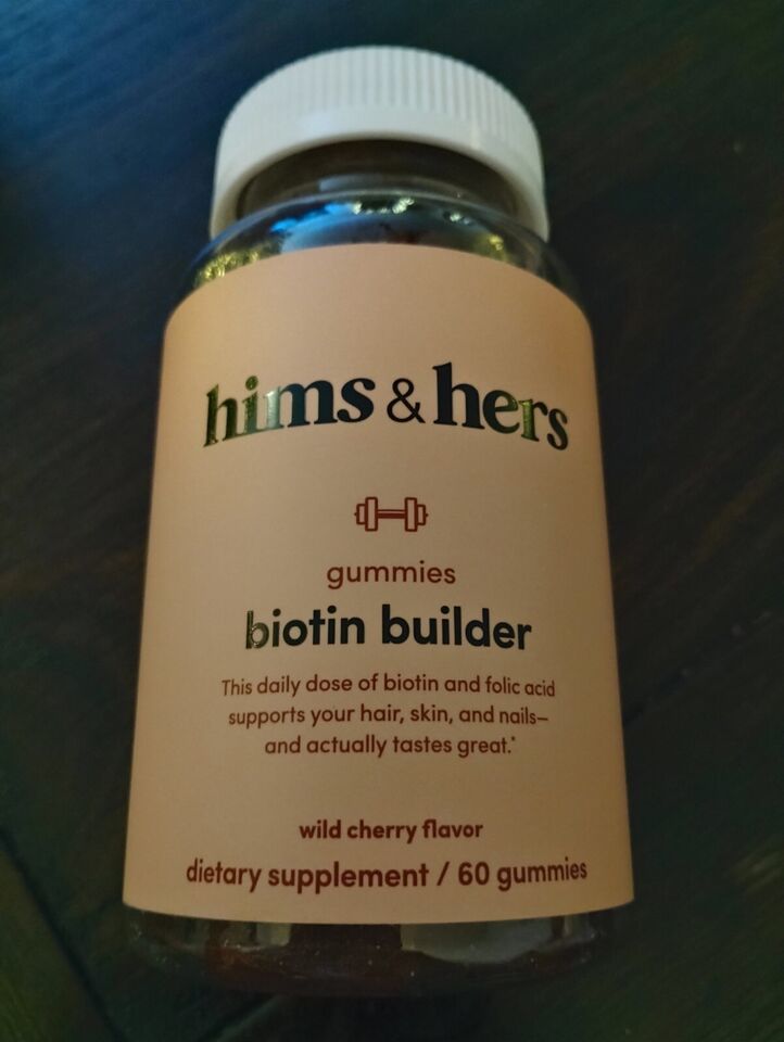 Hims Biotin Builder Gummies Wild Cherry Flavor 60 Ct Exp 01/2026 Free Shipping