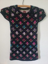 Tea Collection Toddler Girl Sweater Dress Size 3 Navy Blue Flower Print 3T - £15.55 GBP