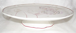 VINTAGE ART DECO STYLE ITALIAN PORCELAIN FOOTED PLATE/PLATTER-HAND PAINT... - $169.35 MXN