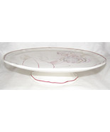 VINTAGE ART DECO STYLE ITALIAN PORCELAIN FOOTED PLATE/PLATTER-HAND PAINT... - $168.65 MXN
