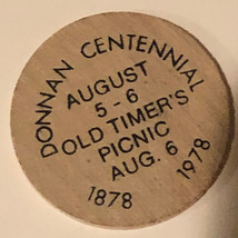 Vintage Donnan Centennial Wooden Nickel 1978 - $4.94