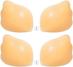 Sticky Bra Adhesive Push Up 2 Pairs Silicone Bras Invisible Backless Strapless B - £15.50 GBP