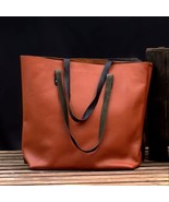 LE Personalized Leather Large Women Work Tote Bag - £67.15 GBP