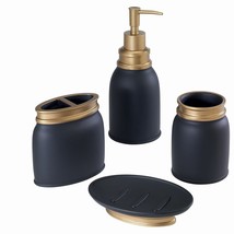 4pc Black Bathroom Accessory Set - $154.43