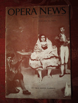 Opera News Magazine January 31 1955 Carmen Rise Stevens Lucine Amara - £11.46 GBP