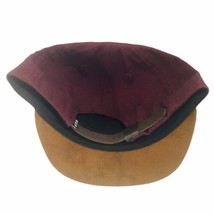 Huf Baseball Cap /Hat H Logo Burgundy w/Suede Brim Made In USA Leather S... - $28.44