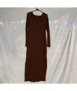 Wild Fable Ribbed Maxi Stretch Dress Womens XL X-Large Brown Women - $236.56 MXN